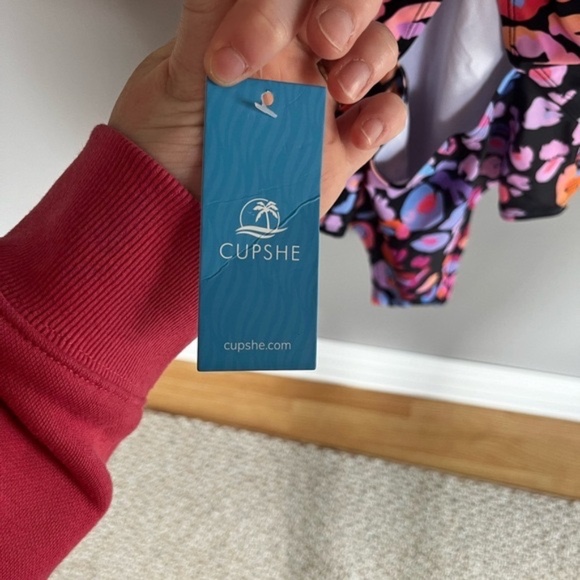 Cupshe Pink Leopard Print Onepiece Swimsuit Summer Swimming Outdoor - Picture 5 of 6